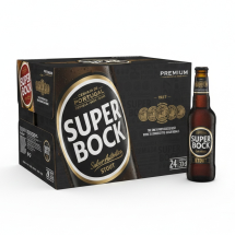 Caja de cerveza Negra Stout 5.0% Alc, SUPER BOCK, 24 x 330 ml