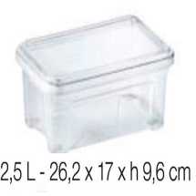 2.5L, caja organizadora con tapa 