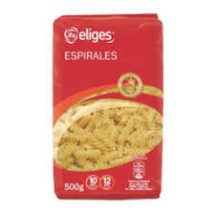 PASTAS ALIMENTICIAS ESPIRALES 500GR ELIGES 