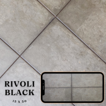 Losa cerámica Rivoli black 20x20 cm