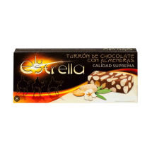 Turrón de chocolate con almendra 