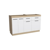 Mueble Inferior Belmira Rovere y Blanco 150 cm