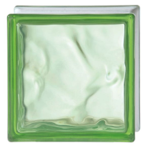 Bloque de vidrio color green