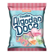 Chupa chupa planos surtidos algodón de azúcar Pietrobon 480 g ( paquete azul)