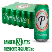 24 unidades, cerveza en lata ¨Presidente¨