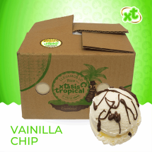 Helado sabor vainilla chip, 4 litros