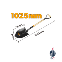 Pala de acero con mango