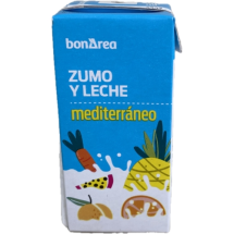 Zumo + leche mediterraneo Bonarea 200 ml pack 6ud