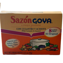 8 ud x 5 gr c/u - Sazon con Culantro y aceite Goya 