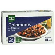 Calamares Trozos en Tinta 115g HIPERDINO 