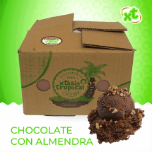 Helado sabor chocolate almendrado, 4 litros