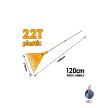 Rastrillo de hojas de plástico