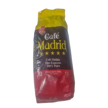 Café 100% puro, 5000 Gr, tostado y molido , Madrid, tipo Arábica.