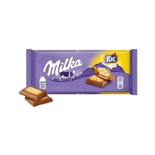 Tableta de chocolate con leche cubierta con galletas, 87 g