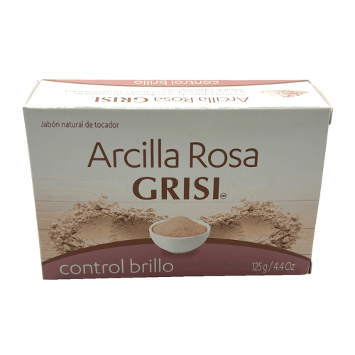 Jabón natural de tocador Arcilla Rosa, 125 g, GRISI
