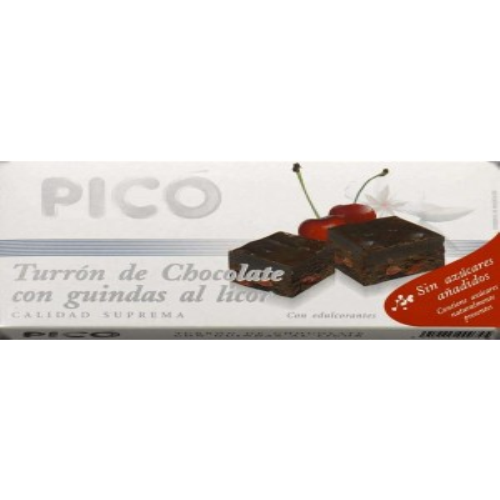 200 g-Turrón de chocolate con guindas al licor