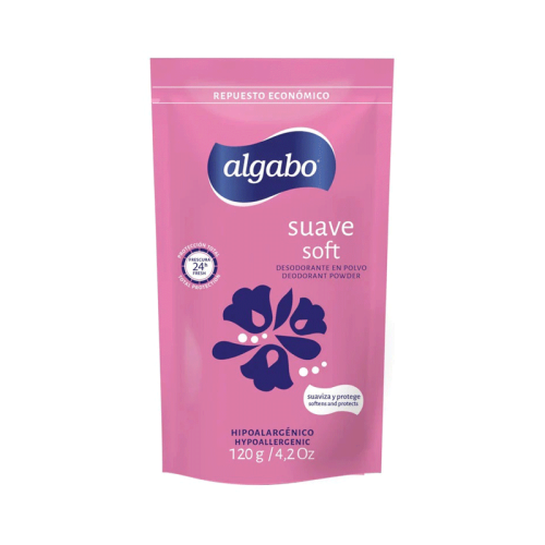 Desodorante en polvo, suave rosa, 120 g