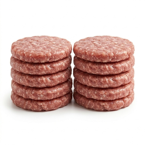 Hamburguesa mixta cerdo y pollo, 10 unidades de 100 g cada una