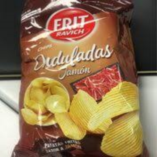 CHIPS ONDULADAS SABOR JAMON FRIT RAVICH BOLSA 160 GR