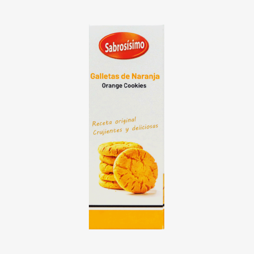 Galleta de mantequilla sabor naranja, 100 g