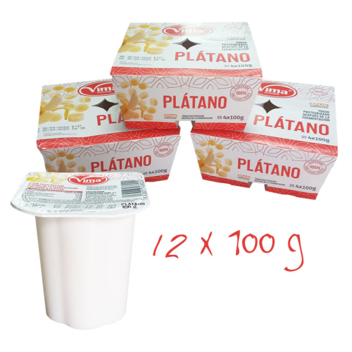 Yogur de plátano, 12x100 g