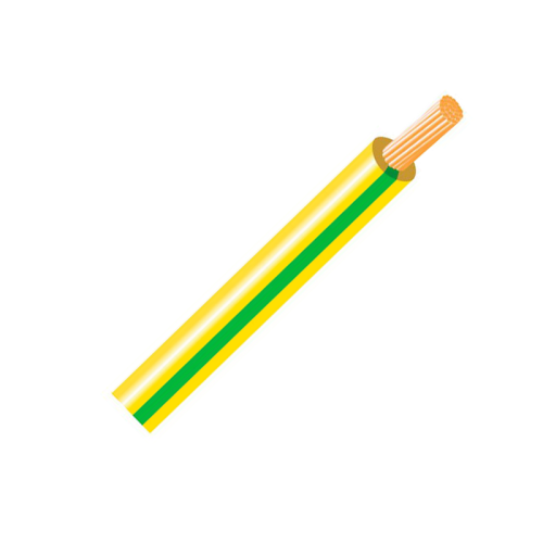 Cable eléctrico H07V-K 1x10 mm2, verde-amarillo