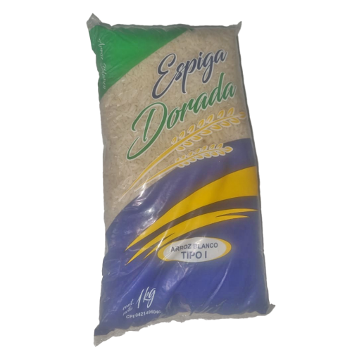Arroz Blanco, 1KG, Tipo I, Espiga Dorada.