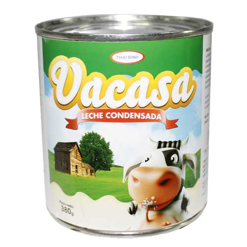 Leche Condensada Marca VACASA Lata 380G 