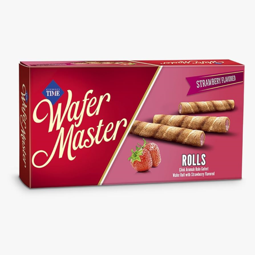 Wafer Master  Rollos con crema de fresa 65 gr