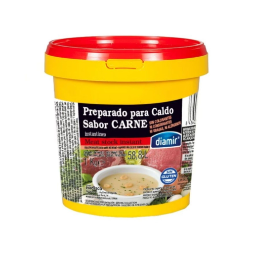 Caldo de carne en bote de 1 kg  Marca HOTELSA