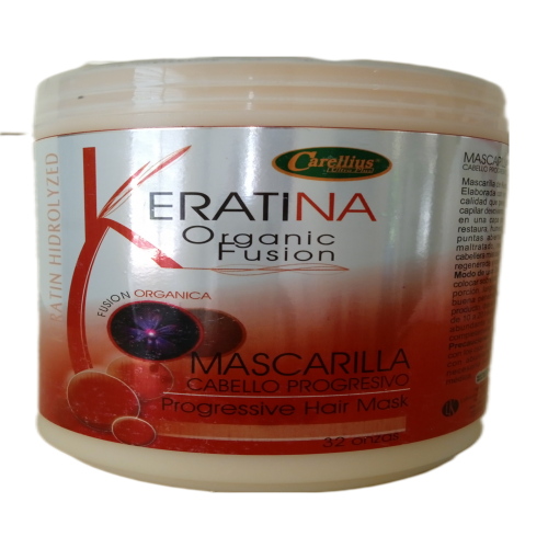 (MLC) TRAT. MASCARILLA KERATINA HID. FUSSION ORG. 32 ONZ(CARELLIUS) 936 GR   M/CARELLIUS