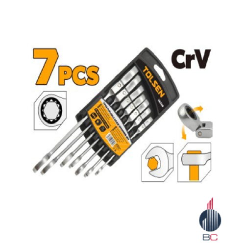 Juego de 7 llaves combinadas flexibles