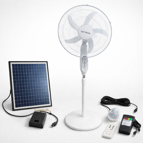 Ventilador c/Sistema Solar 18pulg 20W 12000mah Daytron