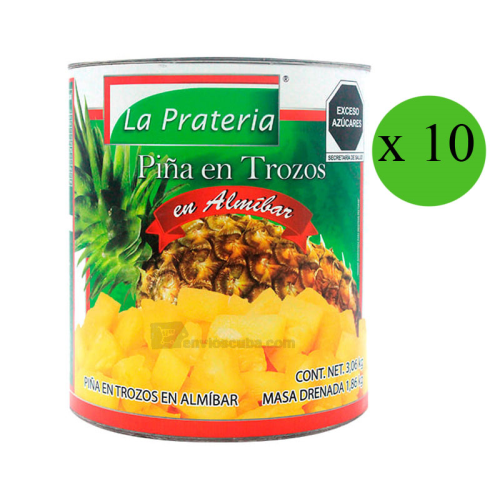 Piña en trozos, lata de La Prateria, 5x850 g