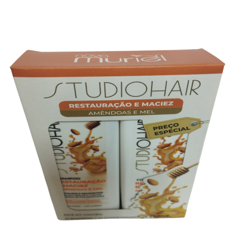 KIT ST SH/COND. 250ML - Restauración y Suavidad - Almendras y Miel   M/STUDIO HAIR