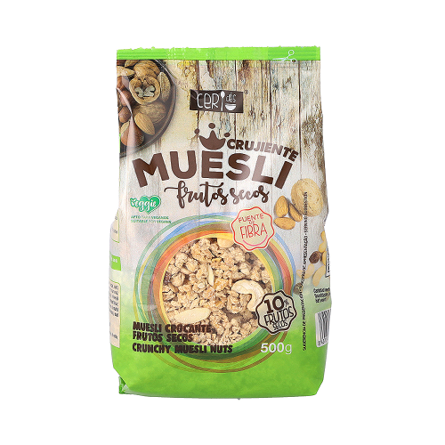 CEREAL MUESLI CRUJIENTE CON FRUTOS SECOS CERIDES 500G