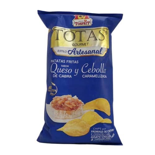 Patatas fritas  sabor queso de cabra con cebolla caramelizada,  130 g