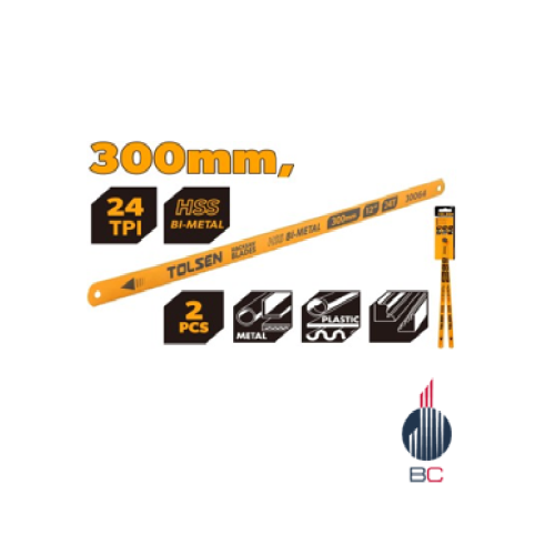 Hoja de sierra de arco bimaterial, 300 x 12 mm / 12