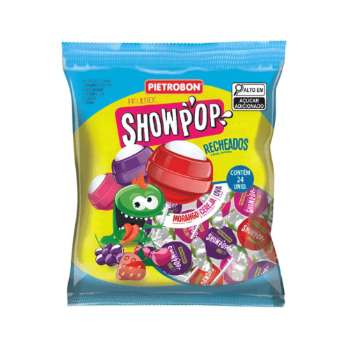 Chupa chupas de sabores surtidos ShowPop Pietrobon 480 g
