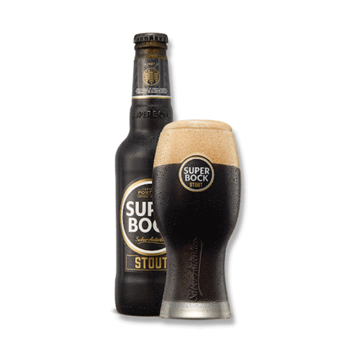 Caja de cerveza Negra Stout 5.0% Alc, SUPER BOCK, 24 x 330 ml