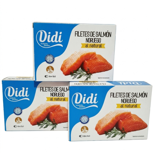 Kit 3.5kg salmón natural en aceite oliva 