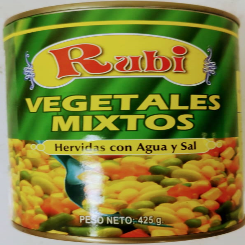 Vegetales Mixtos en Agua y Sal 425g RUBI