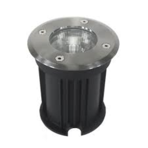 LUMIN EXT ALUM CUB ACERO INOX IP67 GU10 50W D12CM 