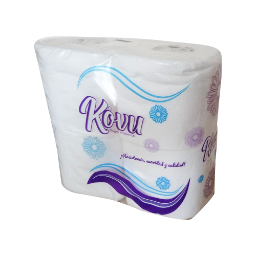 PAPEL HIGIENICO KOVU 300 HOJAS 24 PAQ/4 ROLLOS 