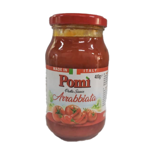 Salsa de Tomate Arrabbiata, 400gr POMI, Italia.