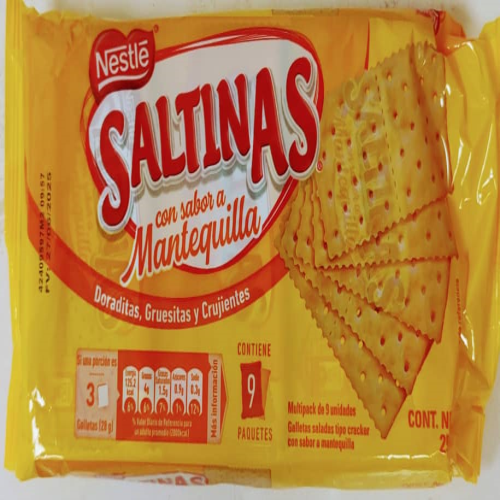 Galletas SALTINAS Mantequilla Pqte 252g (24x9x28g) NESCOR