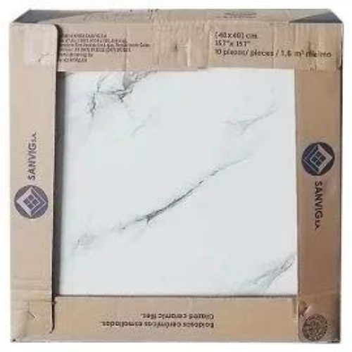 Losa Gres ceramico 40x40cm 10pzas/Caja 1.60m2 Marmol Beta Beig SA