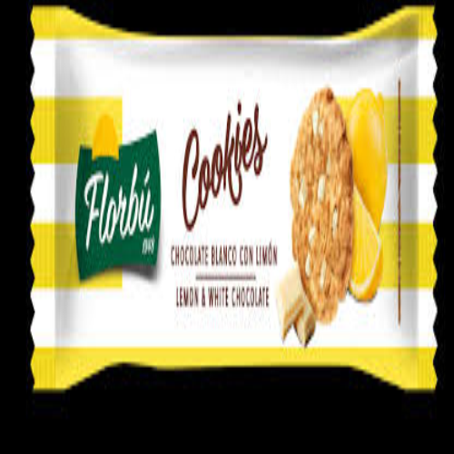 GALLETA COOKIES LIMON+CHOCO BLANCO 120gr FLORBU