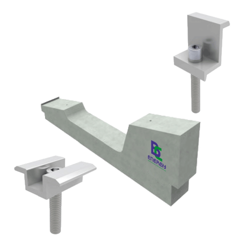 Soporte de hormigón autolastrado para paneles solares