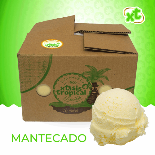 Helado sabor mantecado, 4 litros